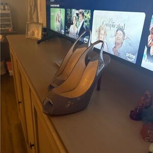 Women's purple Peep-Toe Slingback Heels